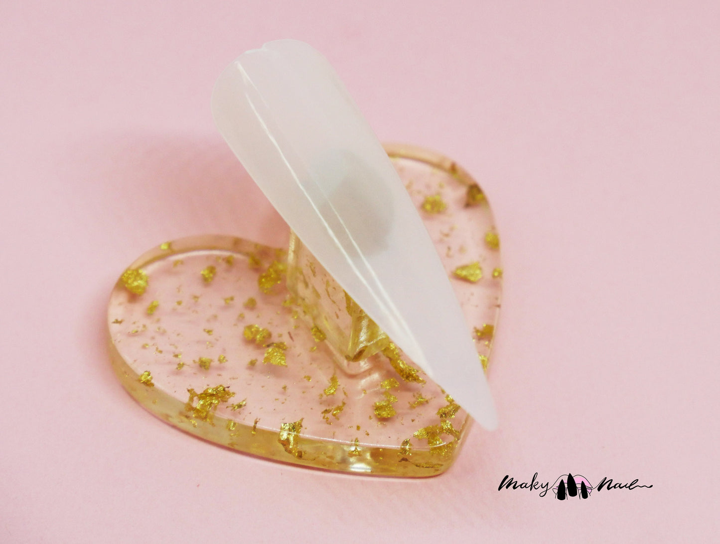 Heart False Nail Display Stand Holder Press On Nail Tips Practice Holder Marble Manicure DIY Tools Instagram Nail Display Pedicure Manicure