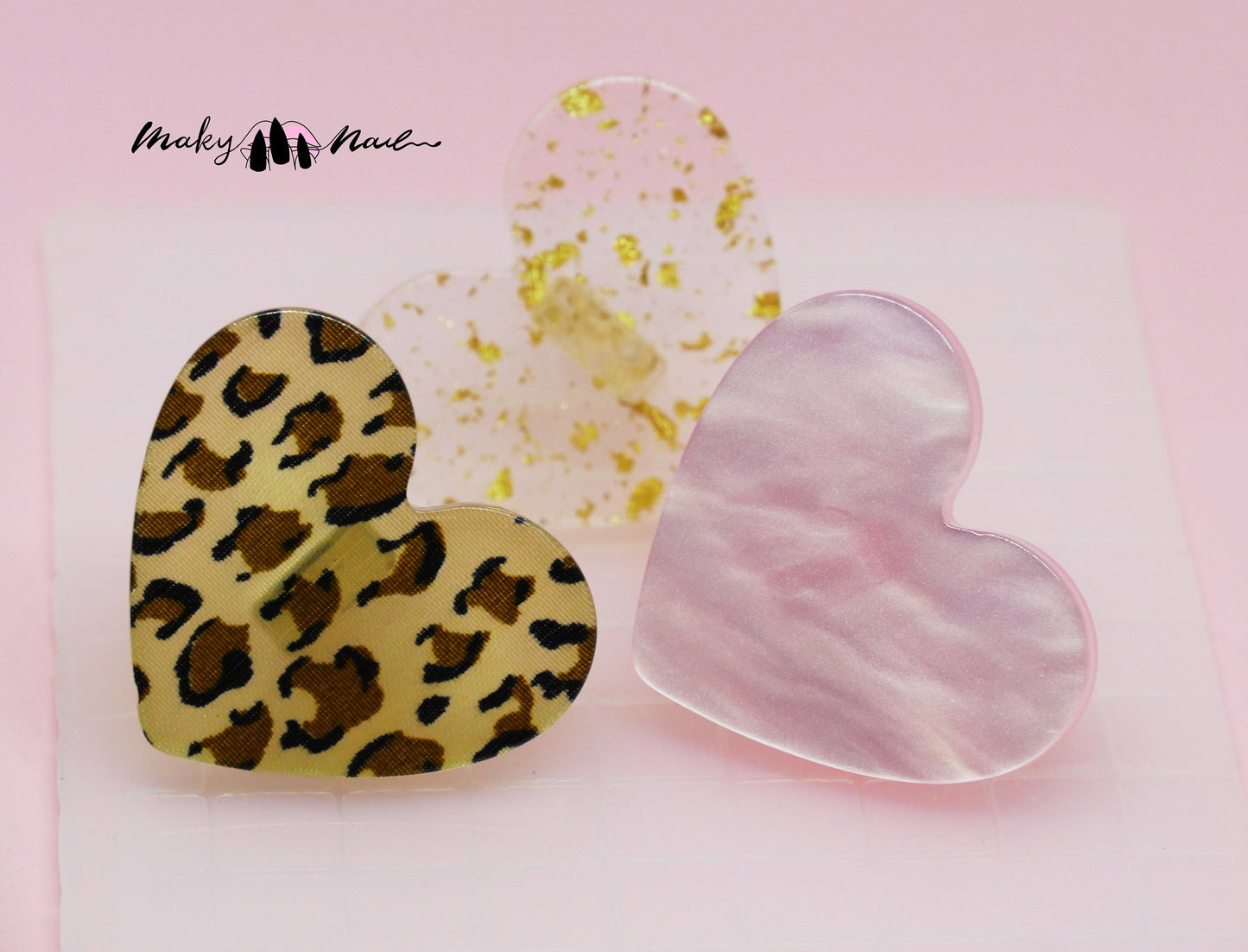 Heart False Nail Display Stand Holder Press On Nail Tips Practice Holder Marble Manicure DIY Tools Instagram Nail Display Pedicure Manicure