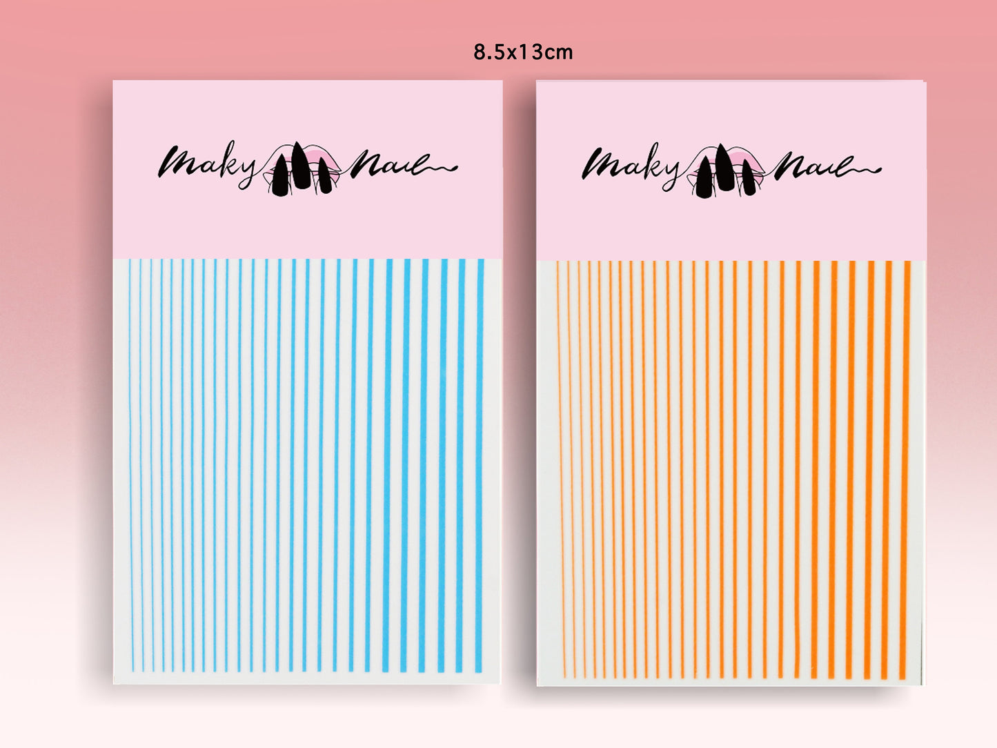 Multi size Stripe Line nail sticker/ Thin Lining Line art nail Self Adhesive Decals/ Peel off silver gold white black stickers