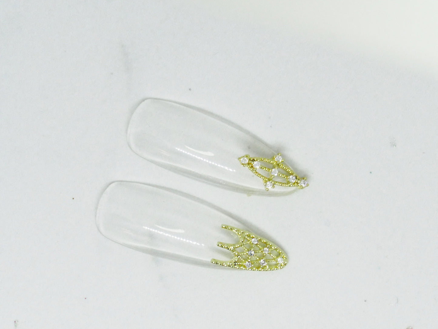 Christmas Snow 14k Gold Zircon Nail Art Jewelry