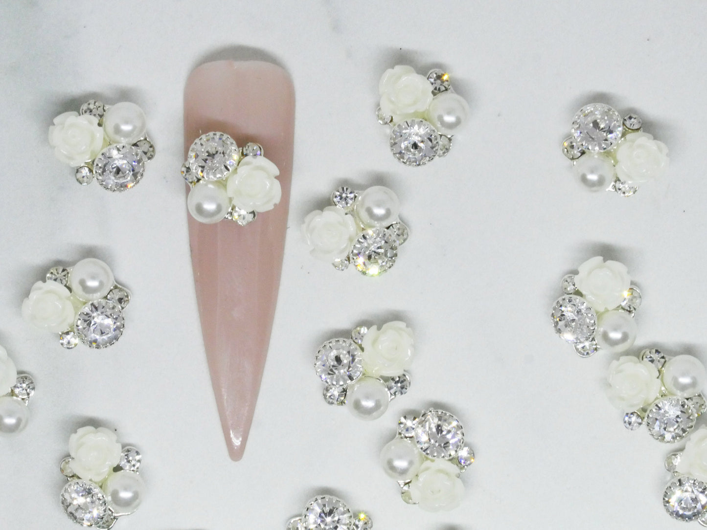 4 pcs Rose flower Nail Jewelry /floral nail art charm