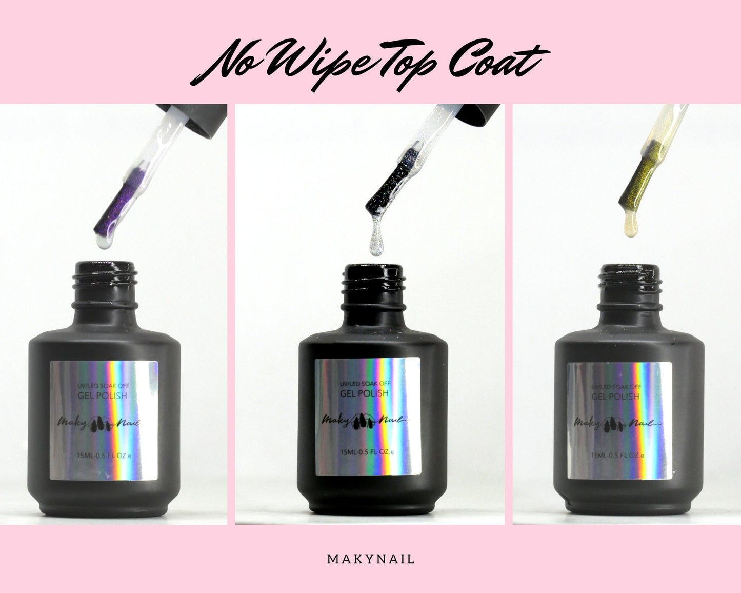 15ml Glittery Top Coat UV Gel/ Matte & Shining Smoothie Glitter Sparkles Manicure uv gel polish