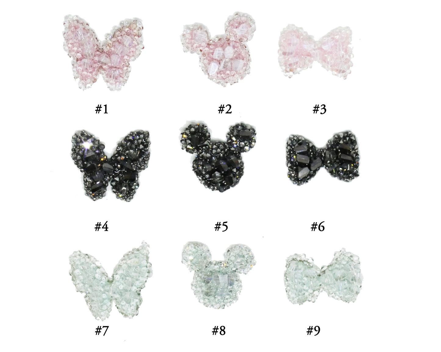 Beading Nail Ornament Decal/ 3D Handmade Instagram Influencer Nail Jewelry Fairy Tale Nail Art Mickey Mouse Butterfly Bow Tie