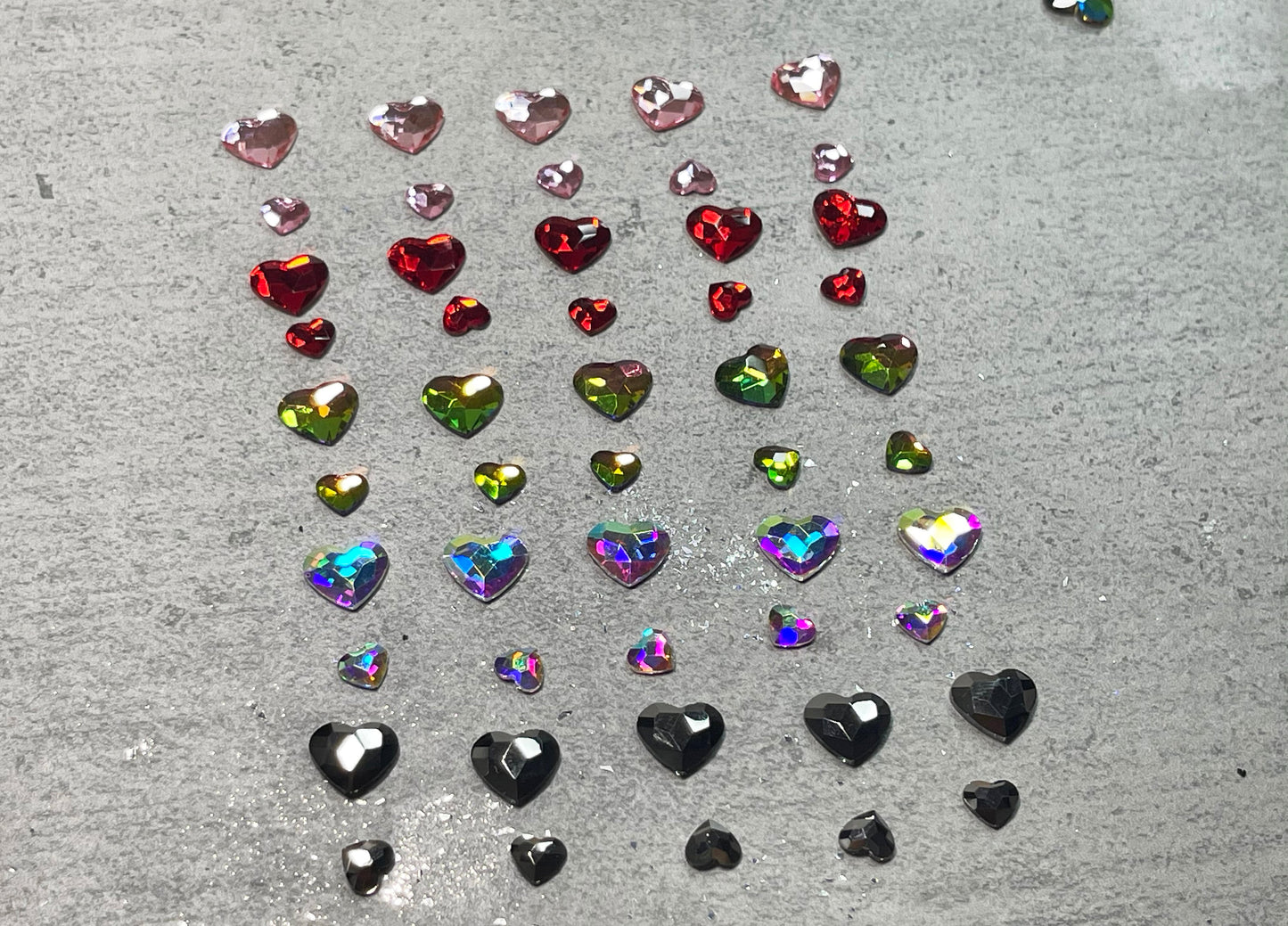 10 pcs 3D Heart Shaped Nail Charms Nail art Jewelry Accessories Decal/ Super Shine Bling Hearts Nails Supply
