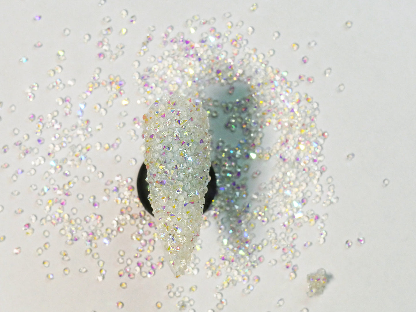 1440 pcs Culet Diamond crystal Nail Art glitter/ Microbead Clear AB stone Nail design art decoration rhinestones /Mini chatons