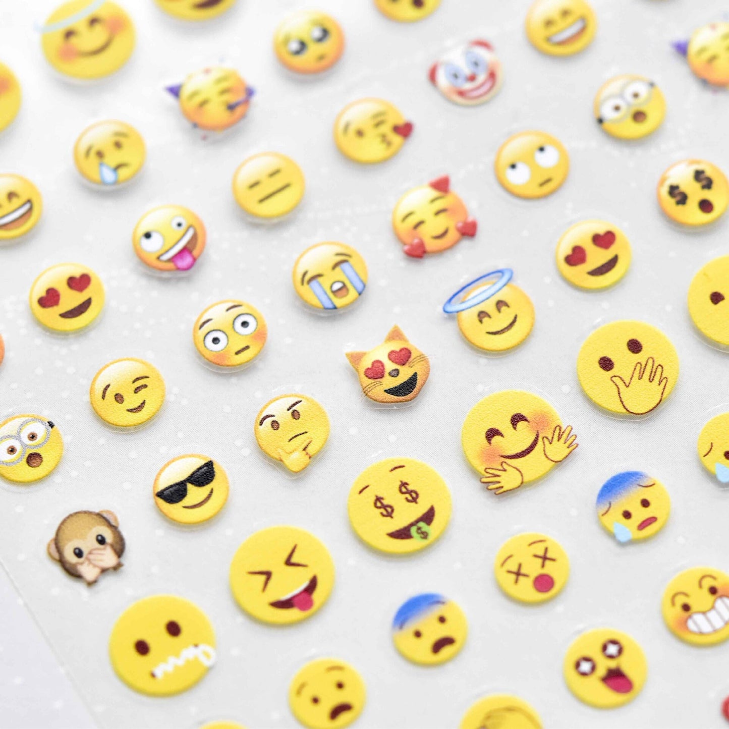 Emoji Nail Art Sticker/ Smiley Happy Face DIY Tips Stickers/Ultra thin Peel Off Emoji Face Nail Decals/ Social Media Text expression meme