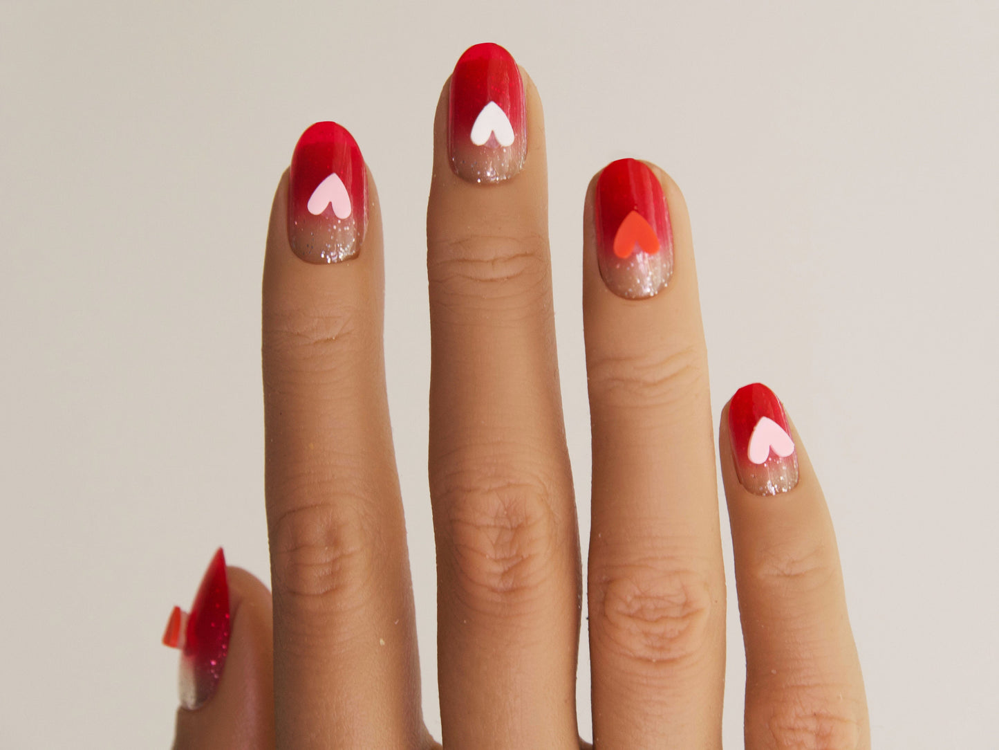 45pcs Heart Shaped Nail Charms Nails art Charms Accessories Decal Valentine's Day Nail supply Heart chips