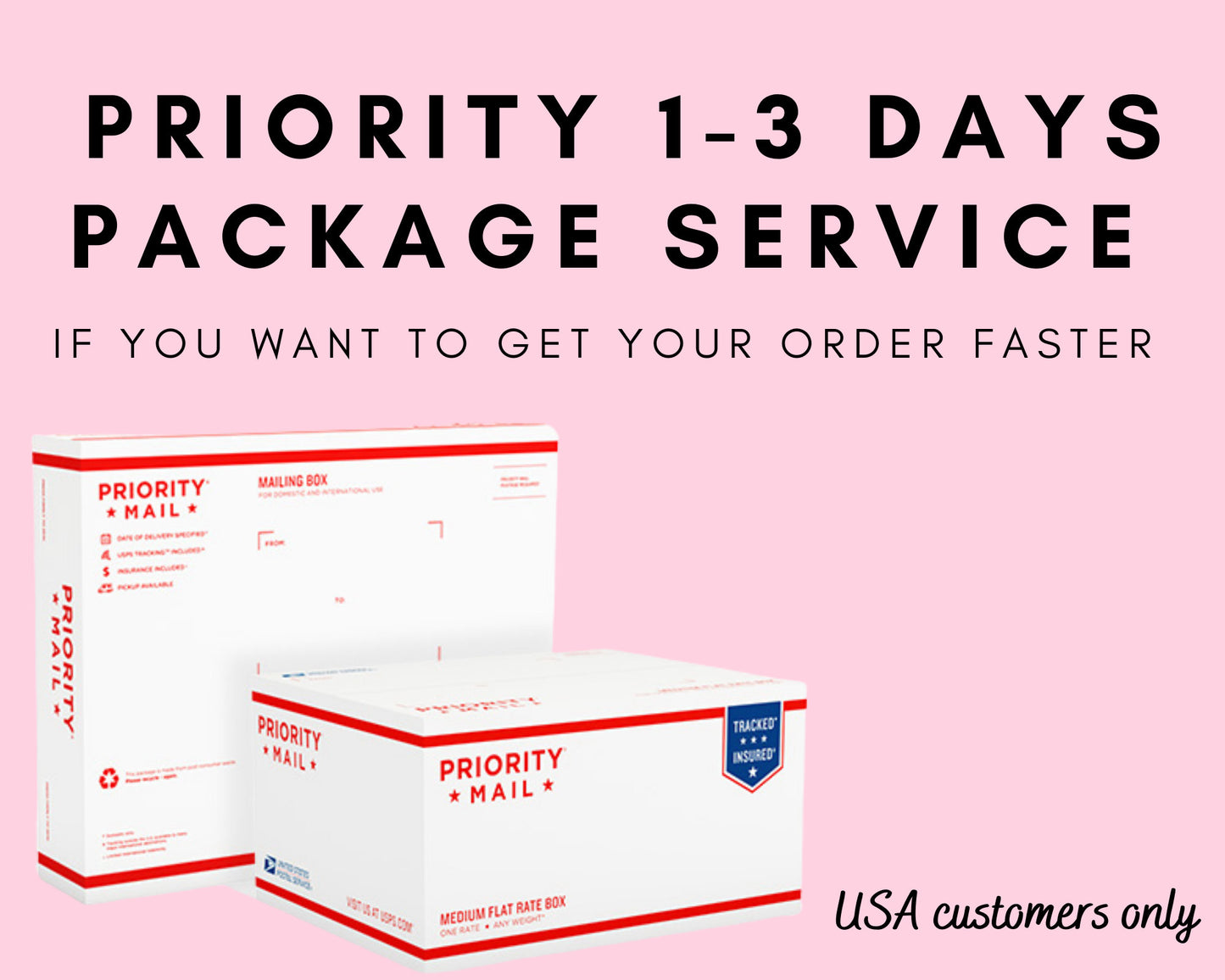 Custom link for customers who wants to receive the stickers/nail studs within 1-3 days.