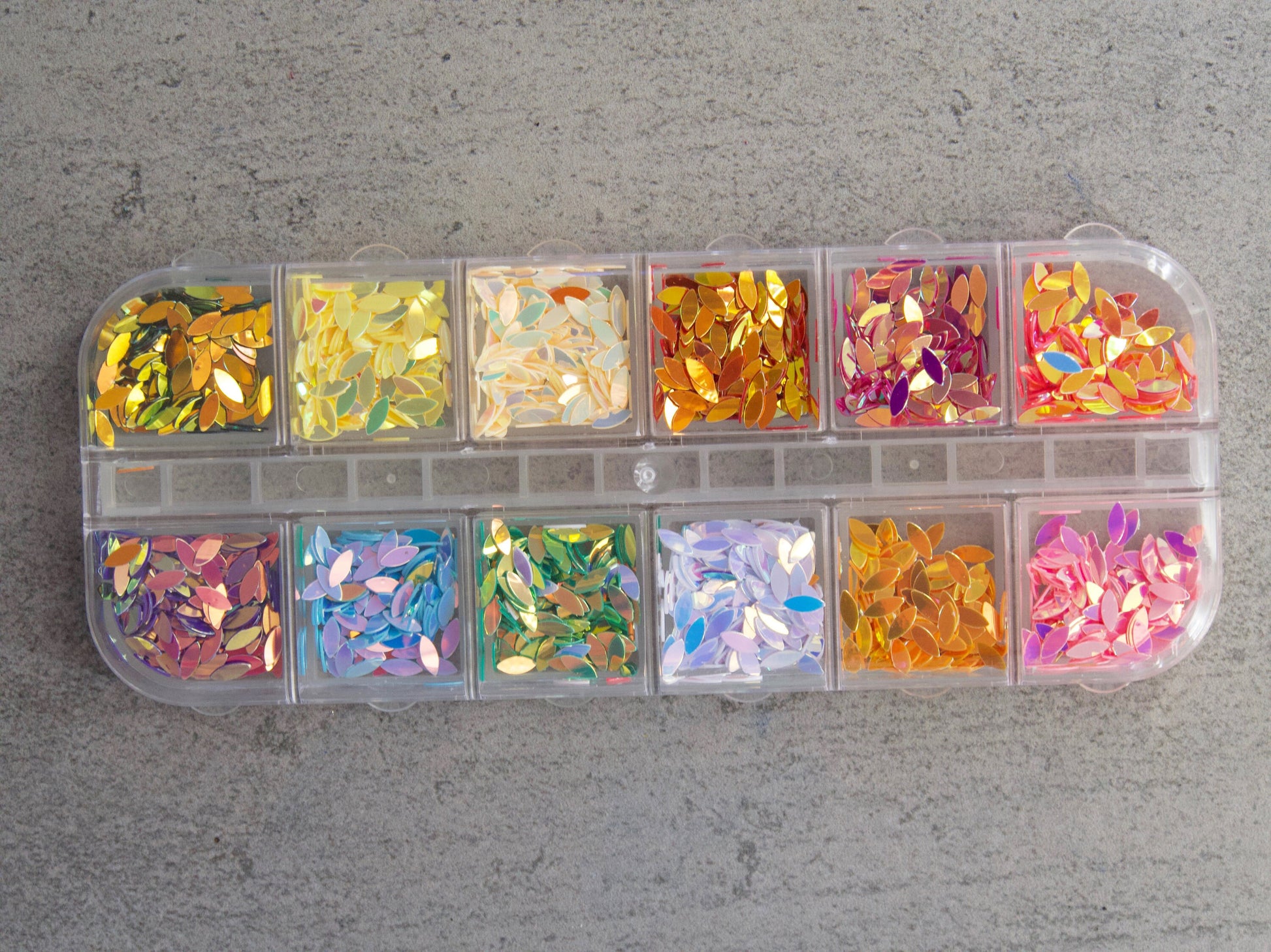 12 jars Nail art Tear Drop Flakes 3D DIY Tear-Drop Petal Sequins/ Bling bling tear drop glitter flakes for nail design and craft making