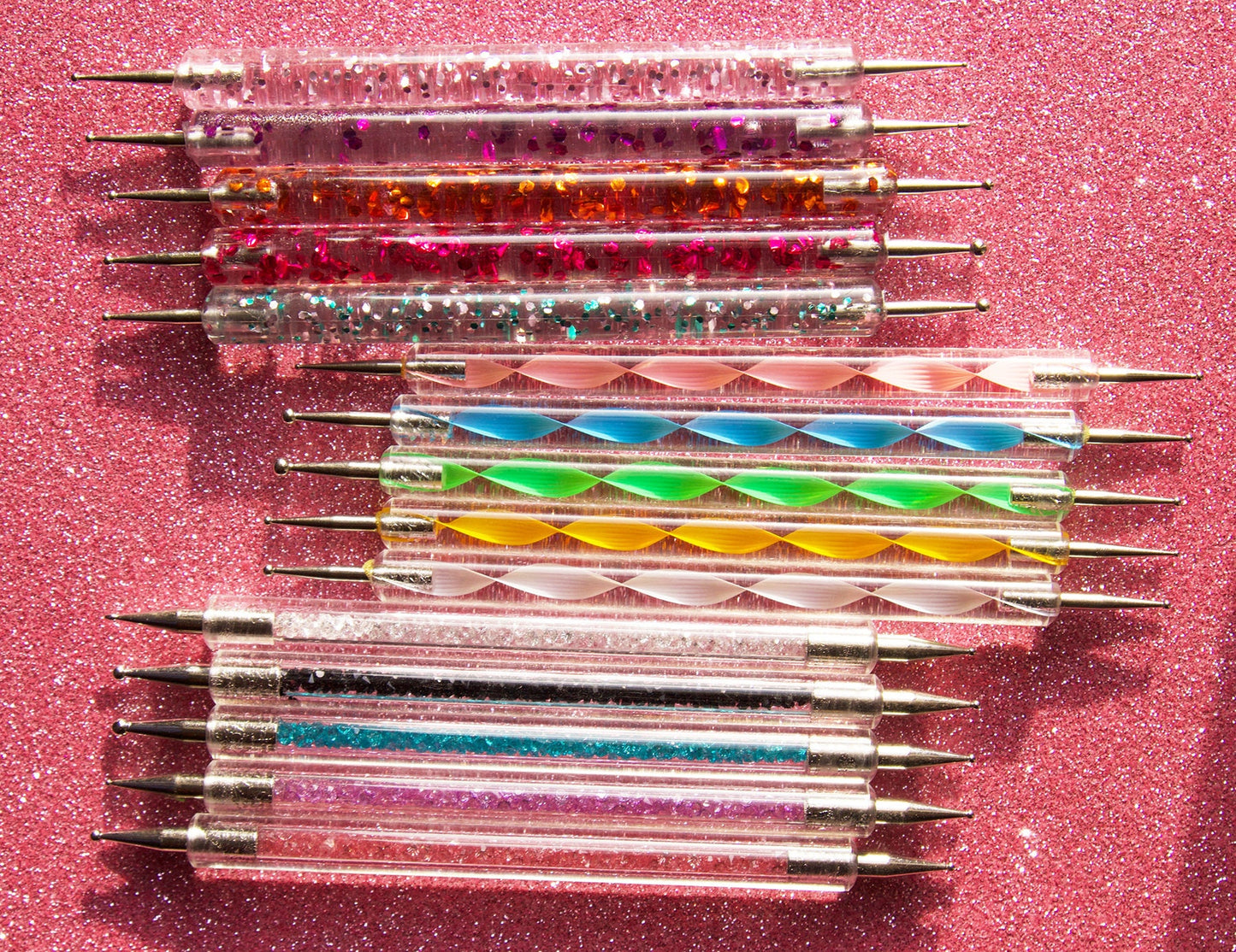 5 pcs Crystal Dotting Pen Set for Nail Art/marbleizing glaze painting pen/ Polymer clay DIY tool pen/ Miniature crafts making tool set