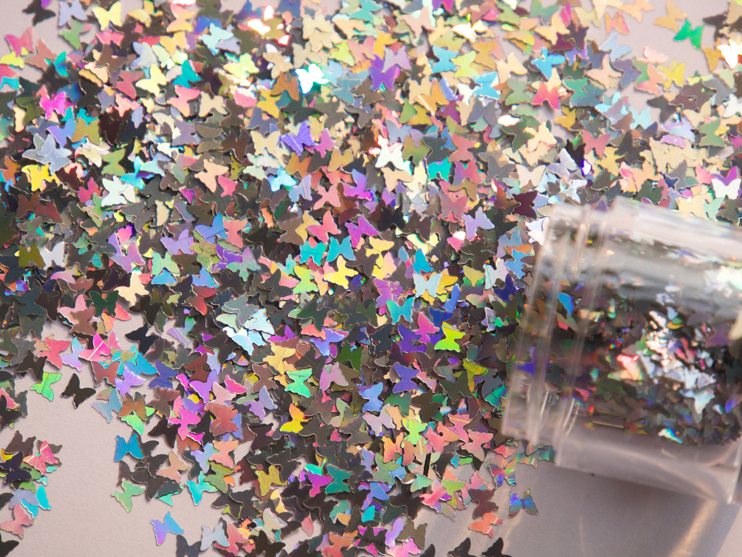 Halo silver Nail Flakes 3D DIY laser Sequins/Mermaid silver star heart starry shaped glitter flakes for nail gel UV resin nail polish