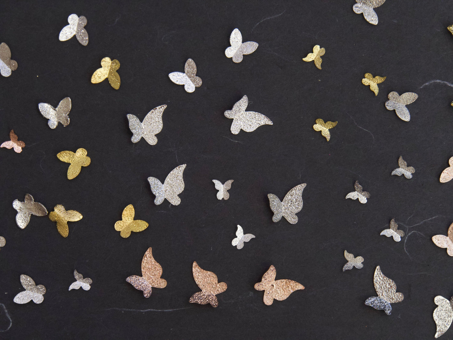 5 pcs 3D Butterfly nail decoration/ silver gold butterfly Nail DIY charm for nail gel mail polish design