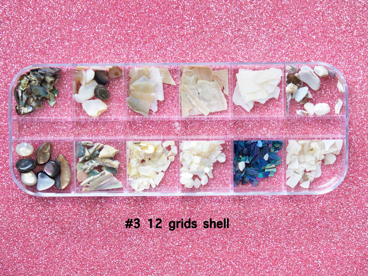 12 grids Mixed Galaxy Pearls & Shells /artificial Mermaid pearly lustre Various decorations