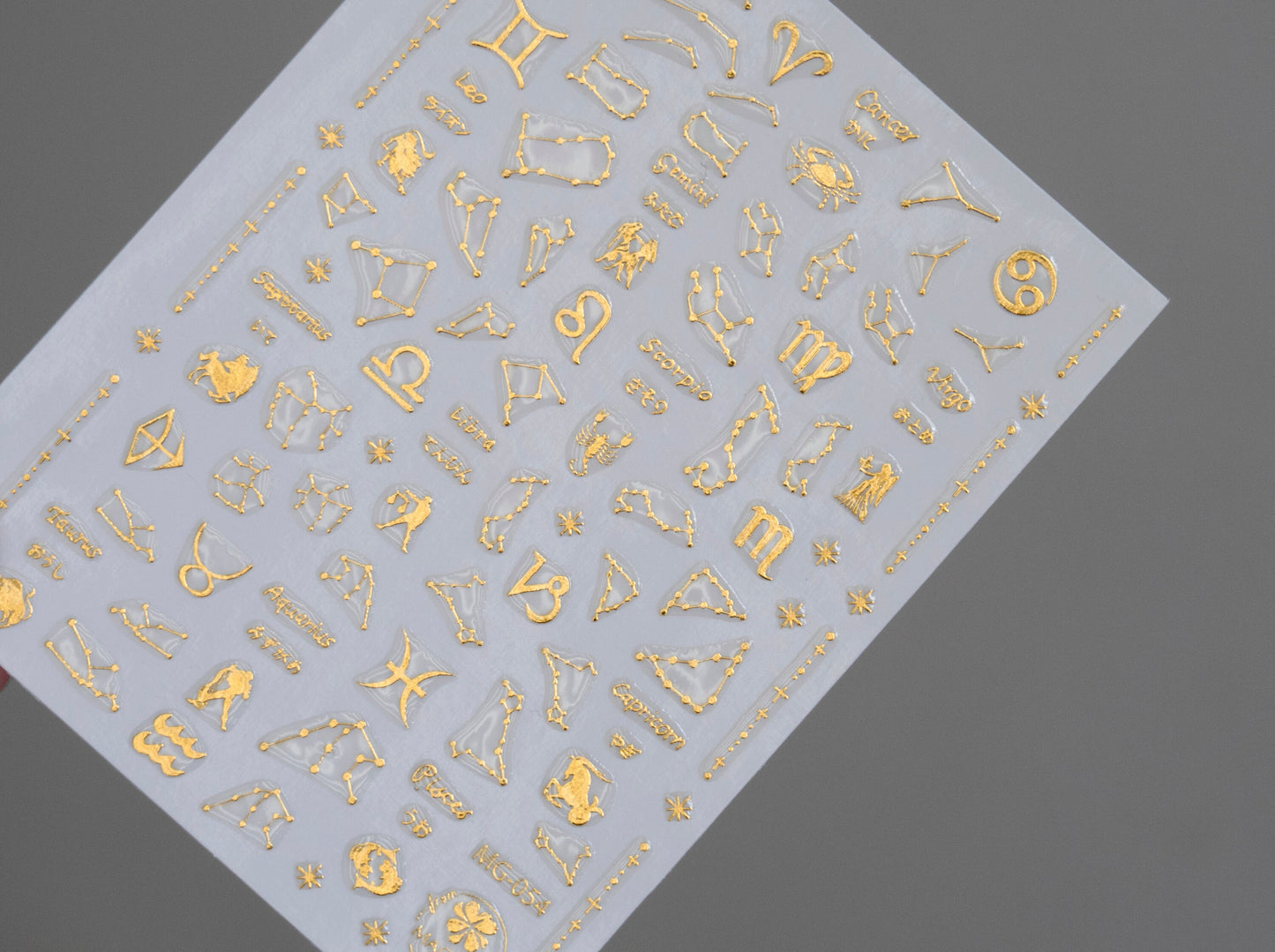 Gold planisphere nail sticker