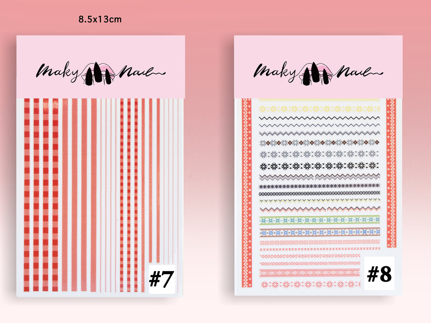 Tweed Plaid Pattern Nail Art Sticker/ Stripe Checkered Peel Off Tips Stickers/ Stripes scottish plaid Tartan holiday winter nails decals