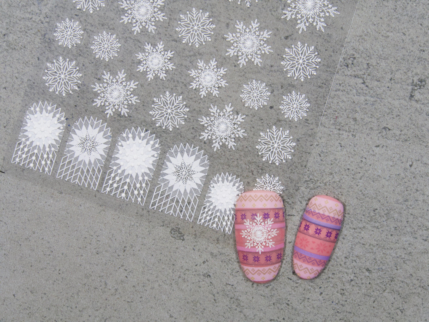 3D Embossed White Nail Stickers/ Snow Flake Nails/ Wedding Bride Laces Nail Art Floral Peel off stencils/ Butterfly Retro Renaissance