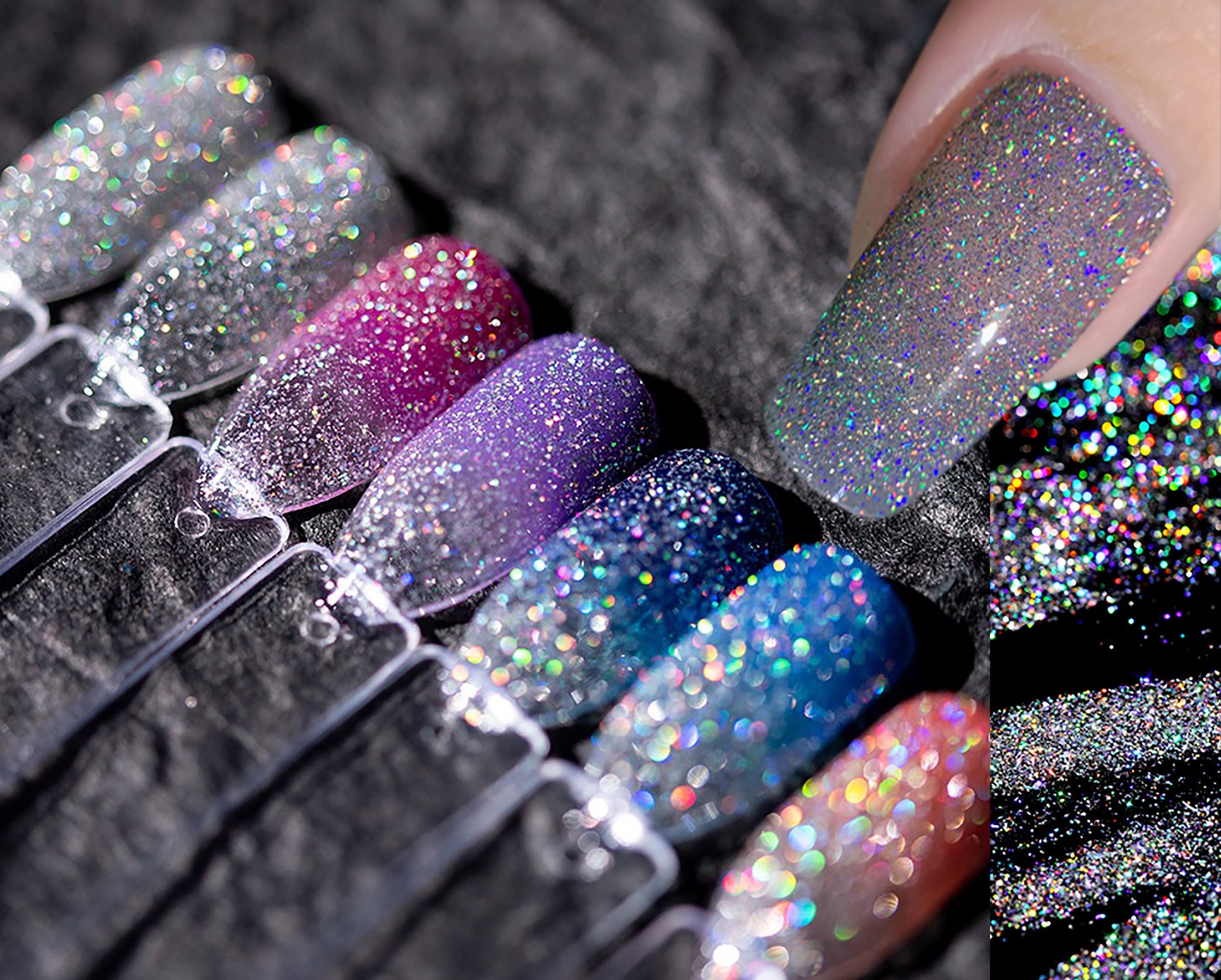 15ml Halo Rainbow Glitter Nail UV Gel/ Silver Mirror Laser Shimmer Glittery Gel Polish/ Glare Chameleon Reflective Glitters Universal Gels