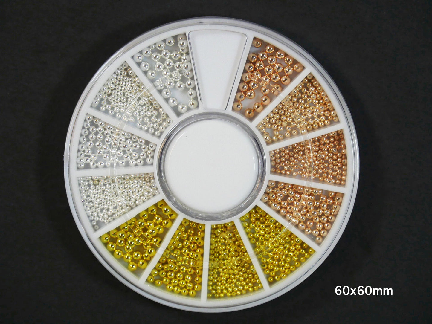 Mixed Caviar beads/ Silver Gold nail micro-beads