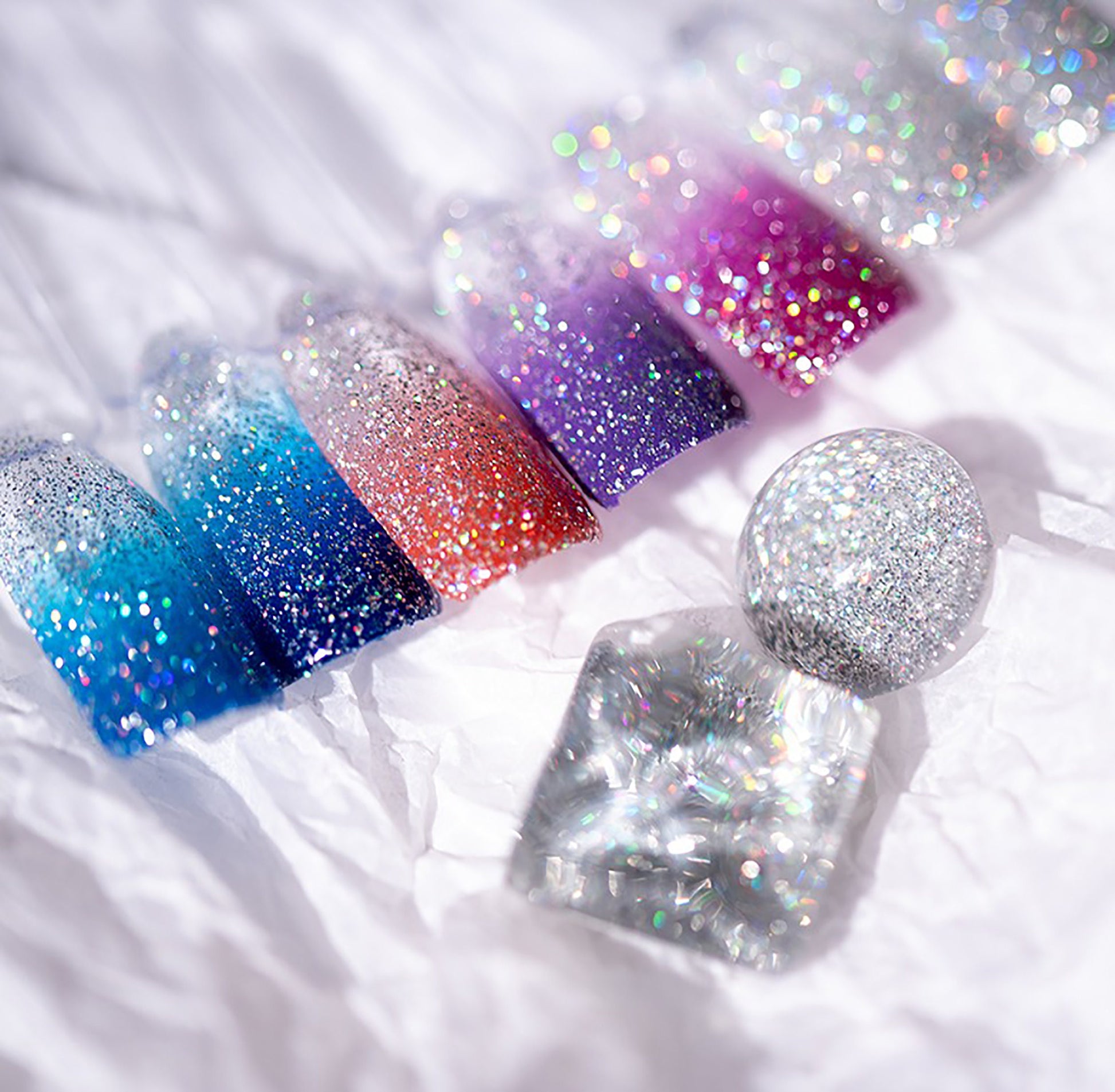 15ml Halo Rainbow Glitter Nail UV Gel/ Silver Mirror Laser Shimmer Glittery Gel Polish/ Glare Chameleon Reflective Glitters Universal Gels