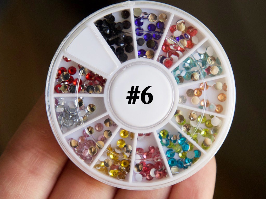 Clear & AB crystal Nail Rhinestones For Nails Art Decorations / Mixed multi size nail art decal/ Flat Back AB gem Decoration 3D Gems Studs