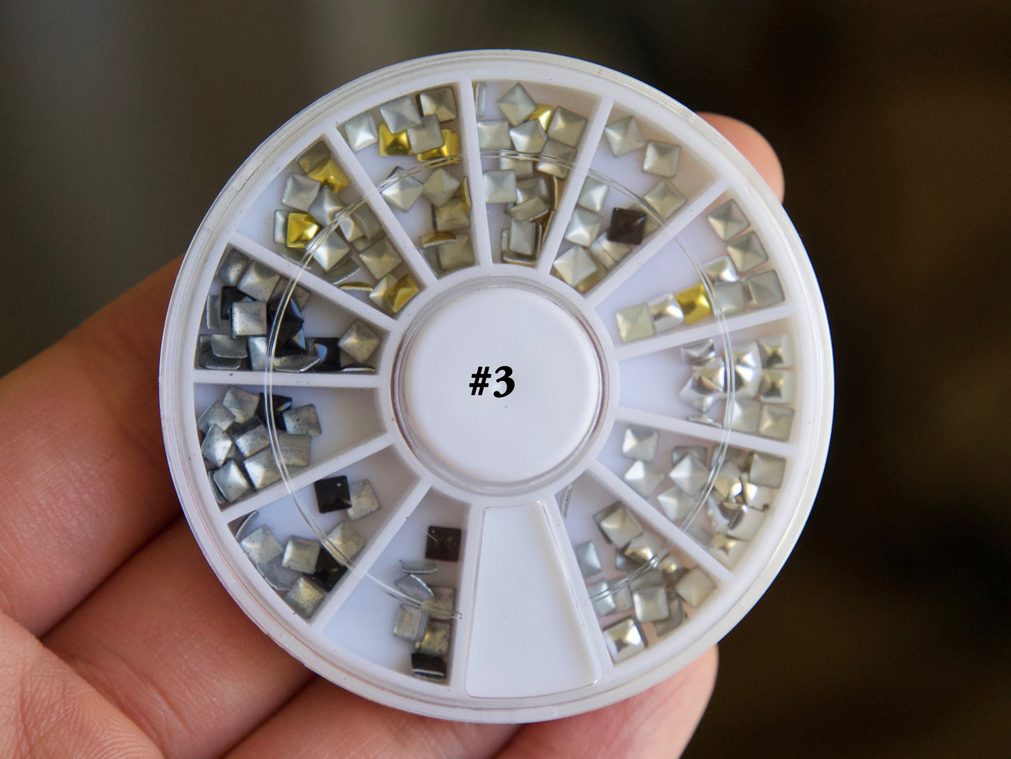 Metallic Multi shape Rivet Glitter Nail Studs Metal Decoration/ Nail supply Metallic studs