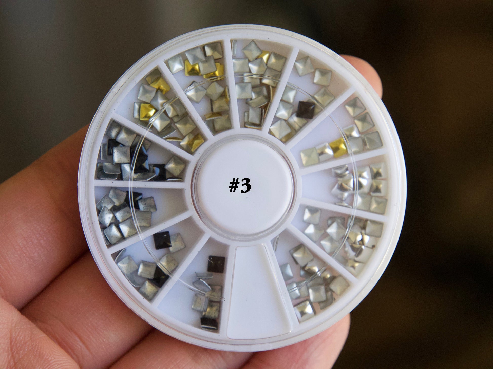 Metallic Multi shape Rivet Glitter Nail Studs Metal Decoration/ Nail supply Metallic studs