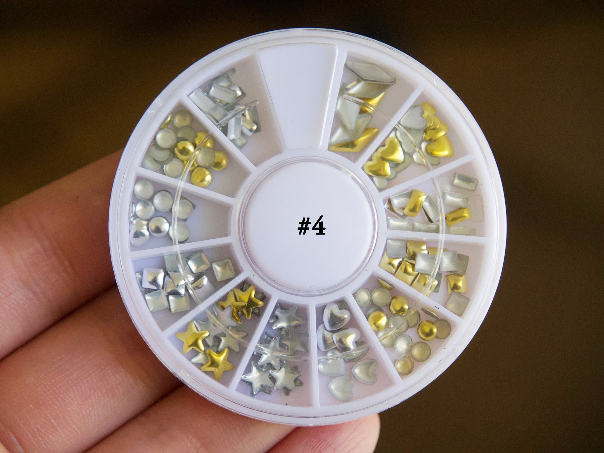 Metallic Multi shape Rivet Glitter Nail Studs Metal Decoration/ Nail supply Metallic studs