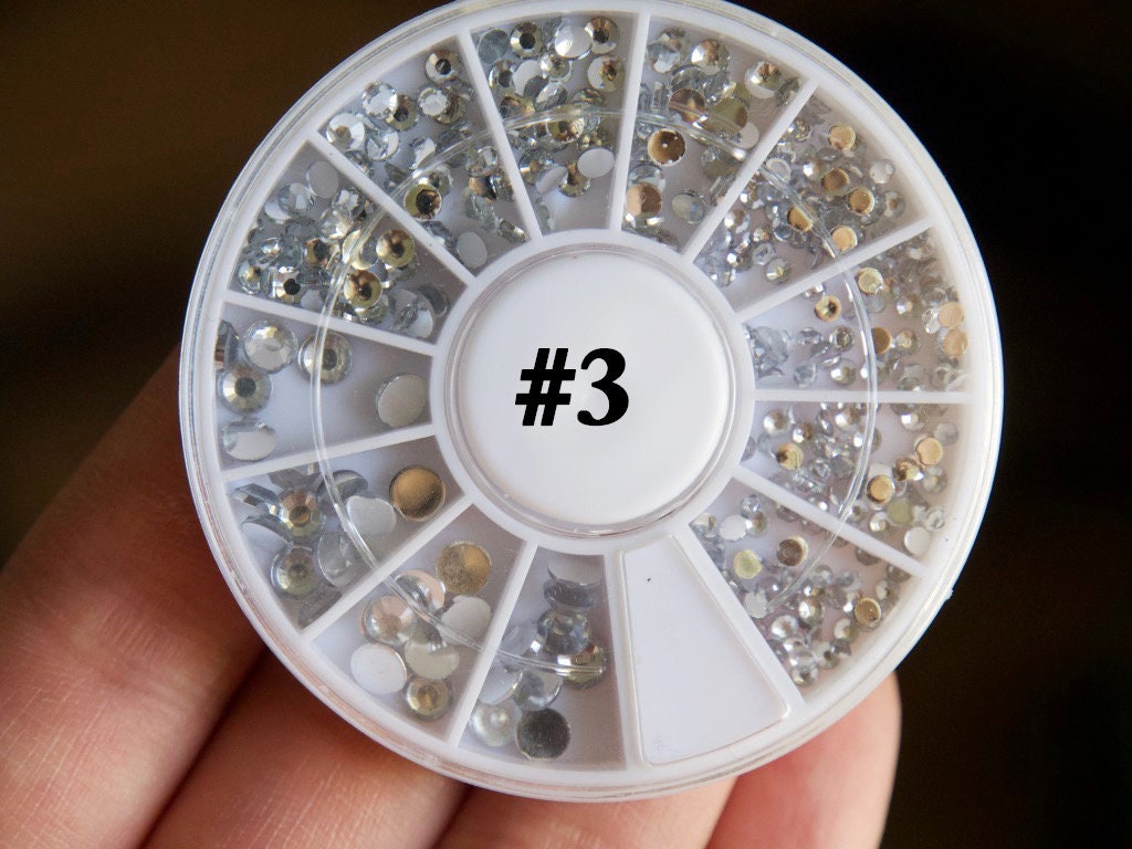 Clear & AB crystal Nail Rhinestones For Nails Art Decorations / Mixed multi size nail art decal/ Flat Back AB gem Decoration 3D Gems Studs