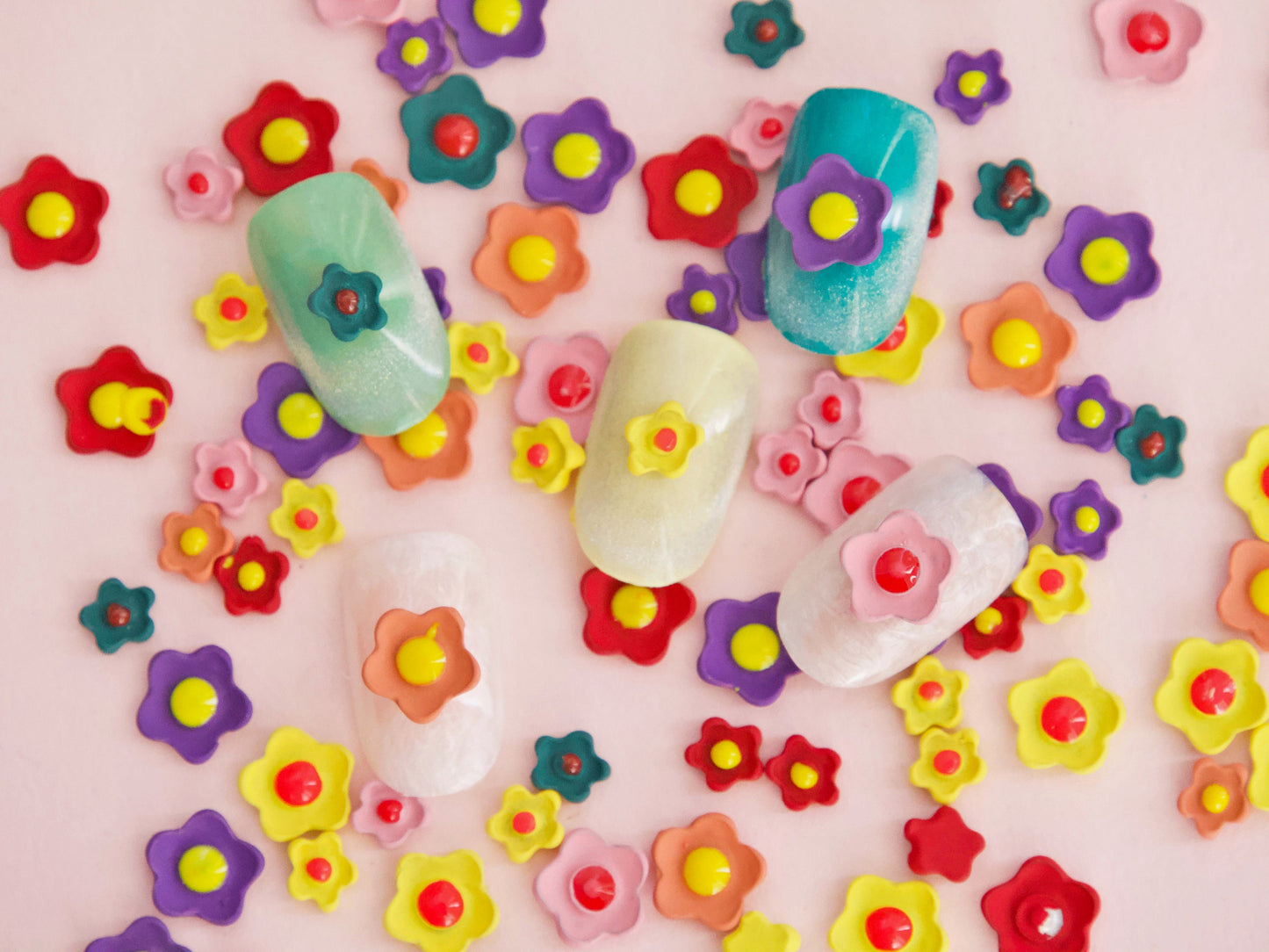 10pcs Sunny side up Egg Flower Nail Jewelry/ Metallic nail art charm