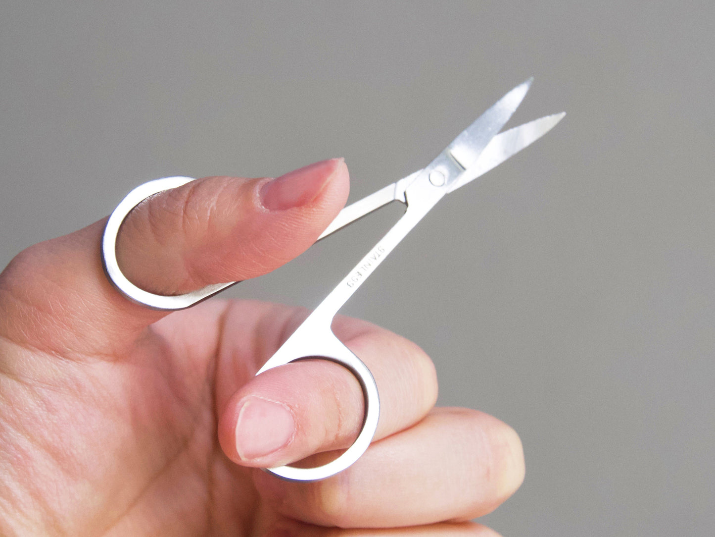 Silver Curved head Eyebrow Scissor, Stainless Steel Craft Scissors, Scissors Embroidery Scissors, Nail sticker Scissor, foil cutter