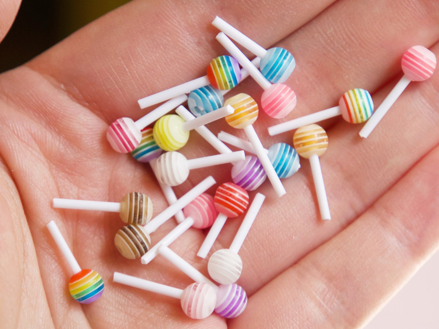10pcs Miniature Lollipop/ 1:12 kawaii charm for BJD Doll, Nails, Crafts, Jewelry