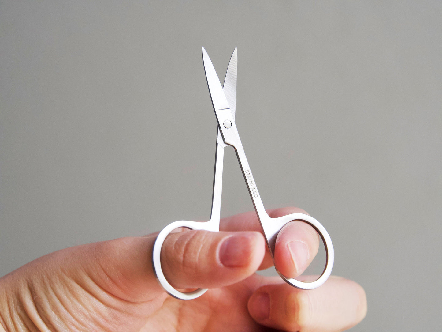 Silver Curved head Eyebrow Scissor, Stainless Steel Craft Scissors, Scissors Embroidery Scissors, Nail sticker Scissor, foil cutter