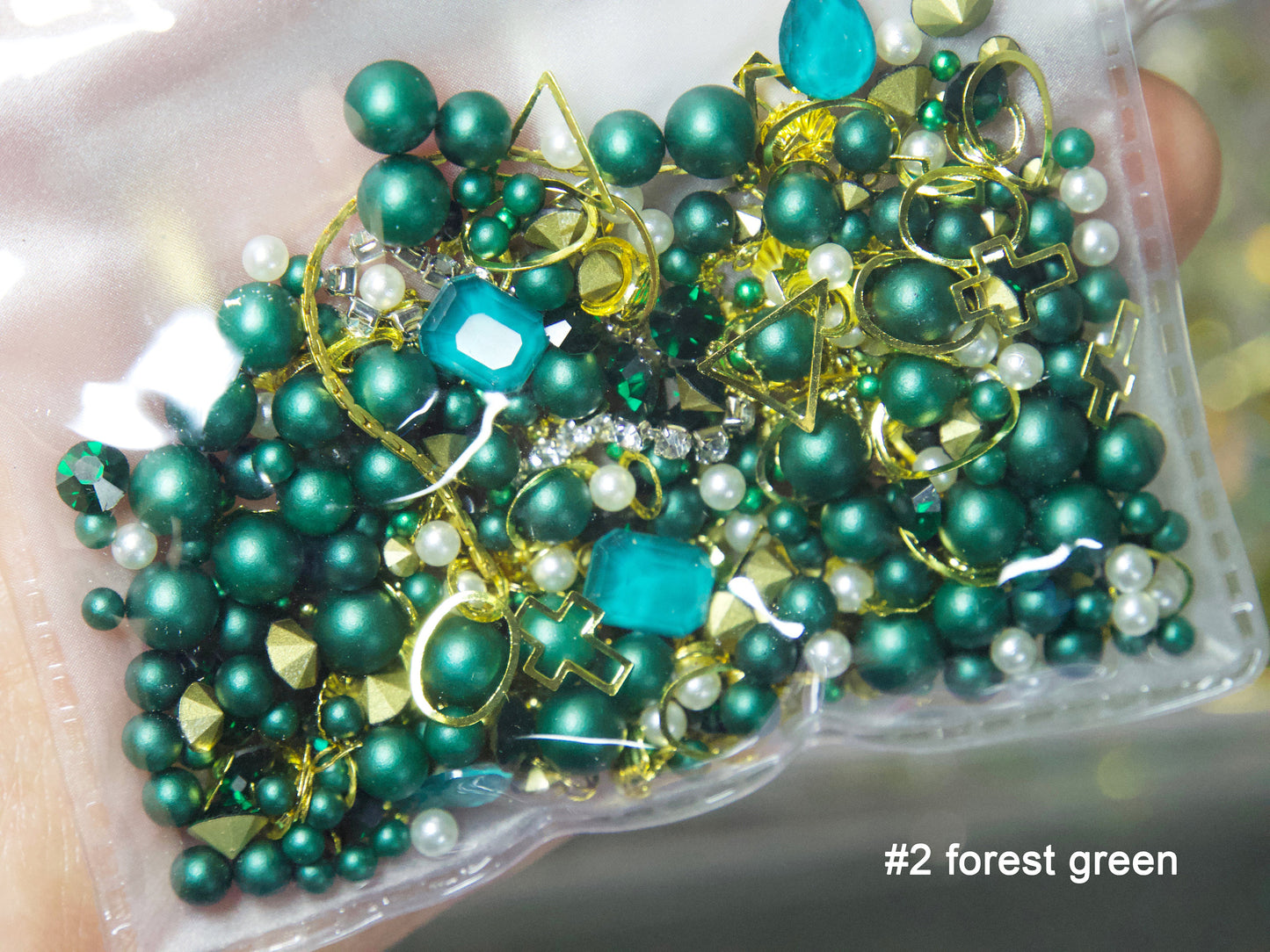 Mixed Pearls Opal Crystals decal/ Mocha Luminous Rhinestones studs 3D Gemstones Resin crafts&nails