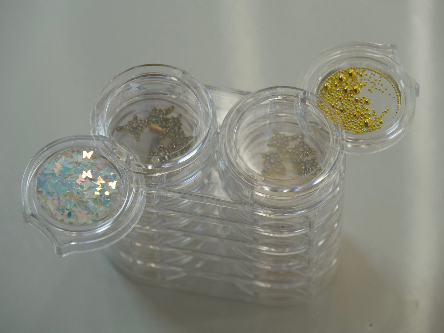 12 Grids Acrylic Container Box for Charms Trims Beads Rhinestones Earrings Chains Studs /Nail Supply Organizer/ Jewelry box