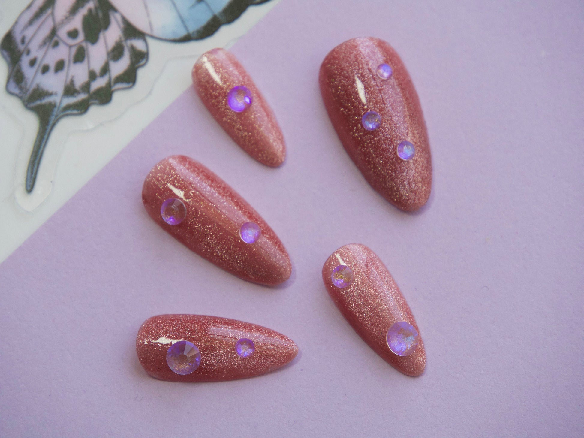 1000pcs Mixed sizes Polar Light Crystals/ Non Hot fix flat clear back Aurora Crystal nail art rhinestones
