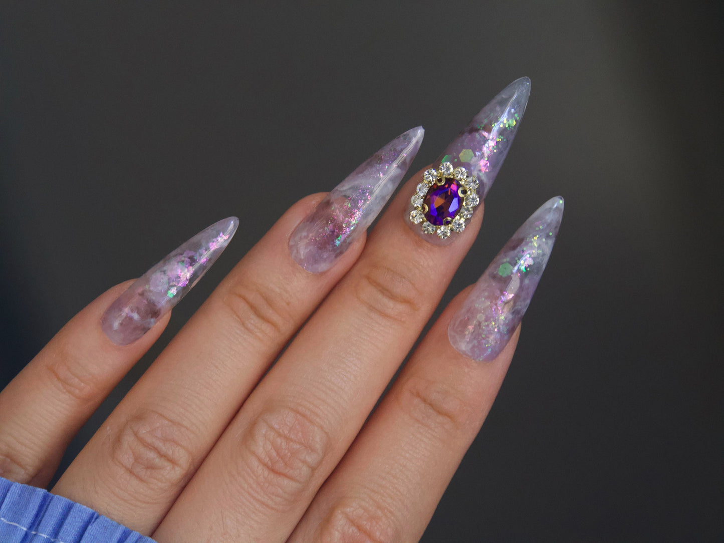2pcs Nail Jewelry/ Zircon Nail Decals