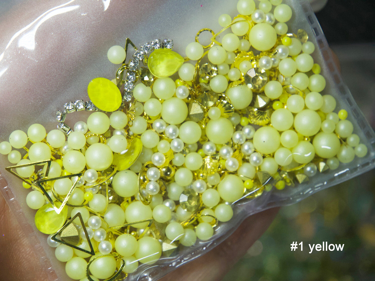 Mixed Pearls Opal Crystals decal/ Mocha Luminous Rhinestones studs 3D Gemstones Resin crafts&nails