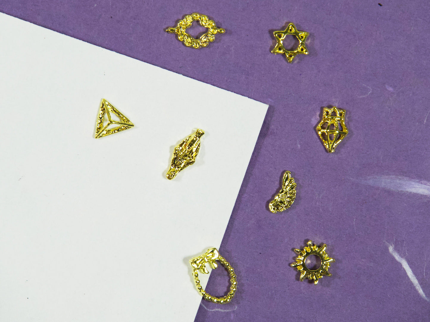 16pcs 3D Gold Metallic Rivet Nail Studs Jesus Decals Geometrical Zodiac Christian Jesus Nail Art Decals Nail Polish Supply