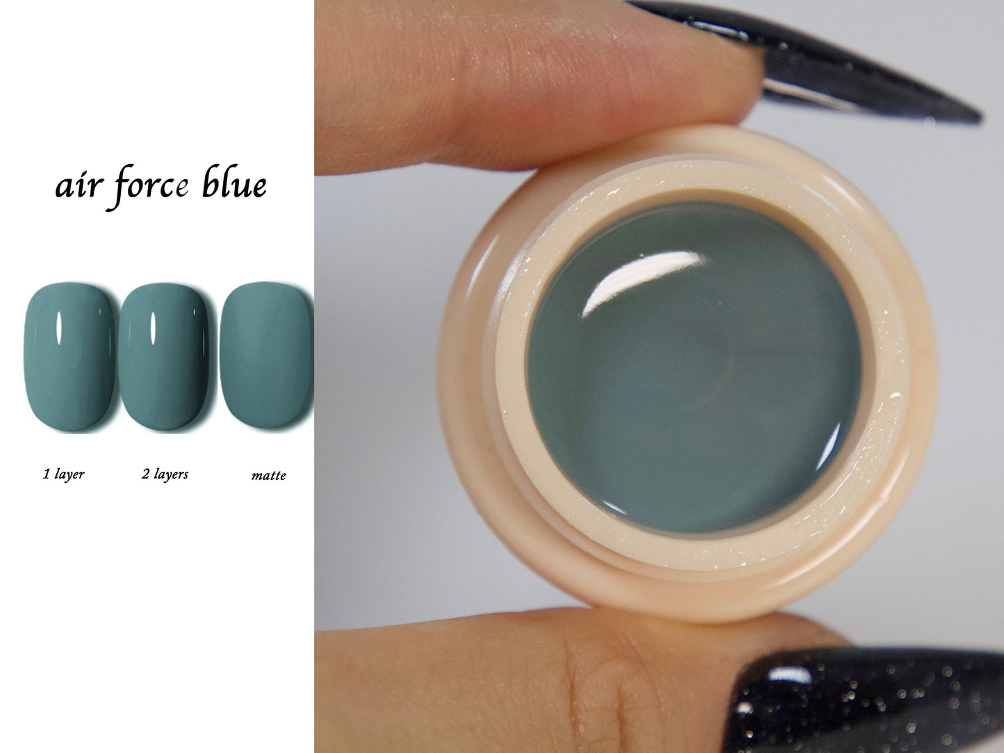 5g Solid Jelly UV Gel Nail Art /Steel Blue Turquoise Air force Pudding UV Gels Creamy Gel Manicure Pedicure Nails Polish Mature Nail color