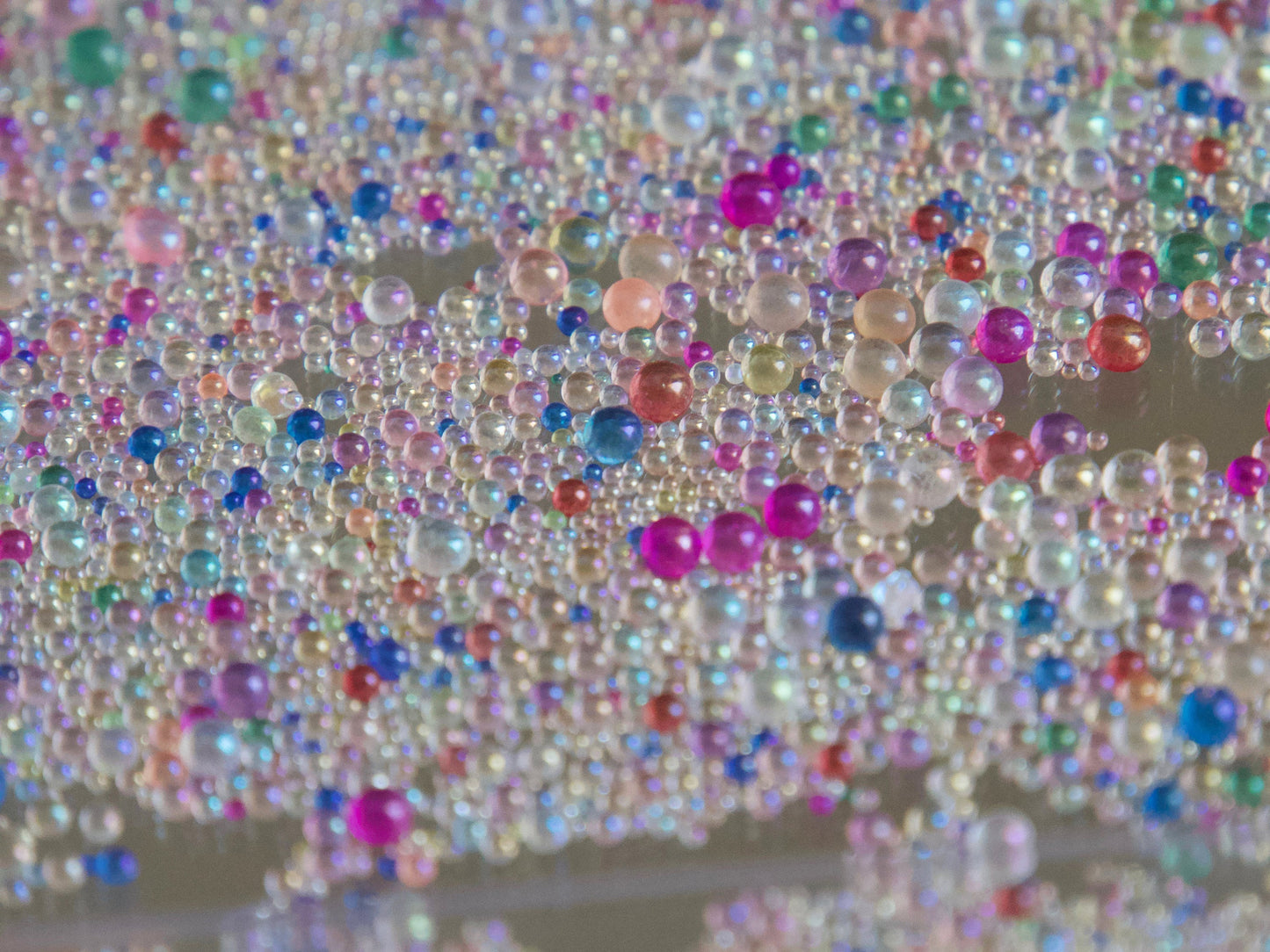 10g Glass Bubbles/ Glass balls for nail art/ Iridescent Holo Round Beads/ Resin crafts Deco Balls/ Translucent bubble