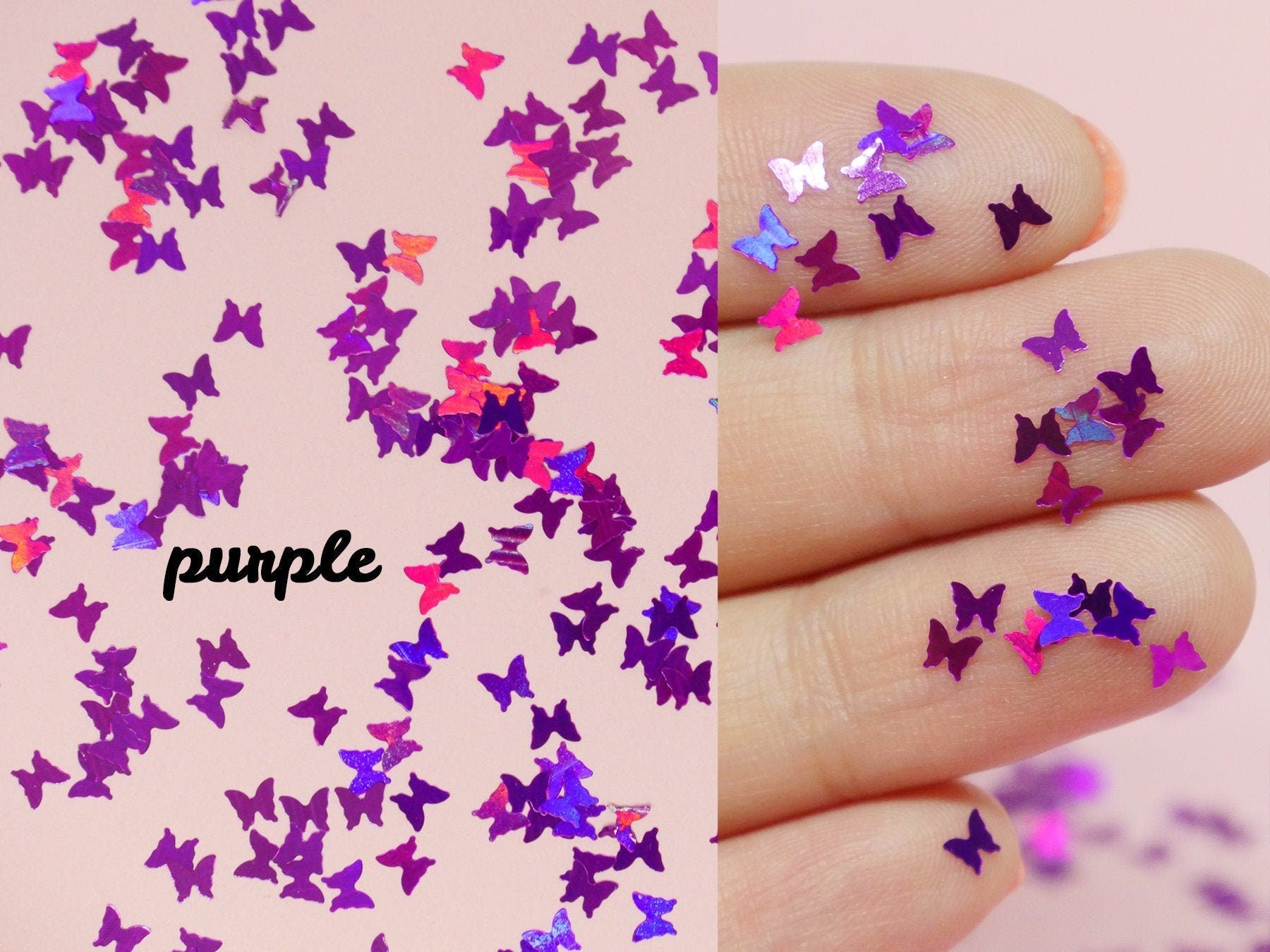 Halo Butterfly Glitter/ Nail Flakes DIY Laser Sequins/Fairy Tale rainbow starry butterfly nail polish UV gel supply/ resin crafts sequins