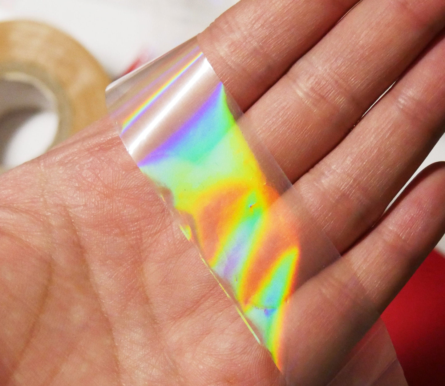 6 Yard Lazer Chameleon Rainbow transfer paper Foil Nail Art Star Design Sticker Decal/ Transparent Firework Dots Halo nail design foil