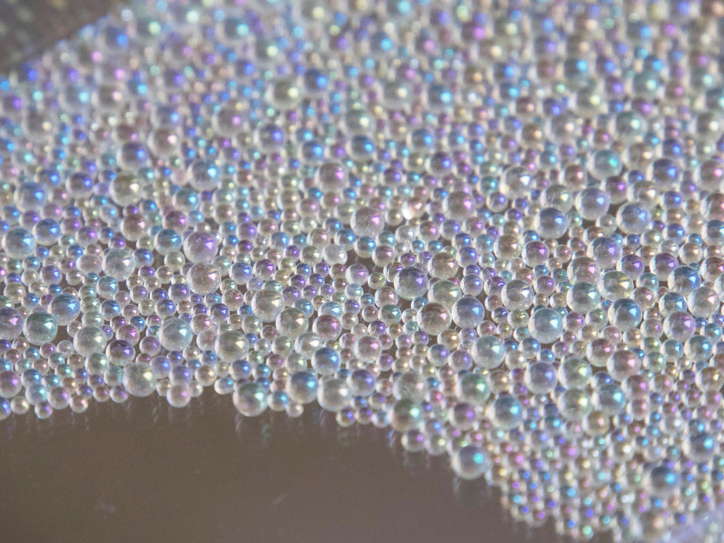 10g Glass Bubbles/ Glass balls for nail art/ Iridescent Holo Round Beads/ Resin crafts Deco Balls/ Translucent bubble