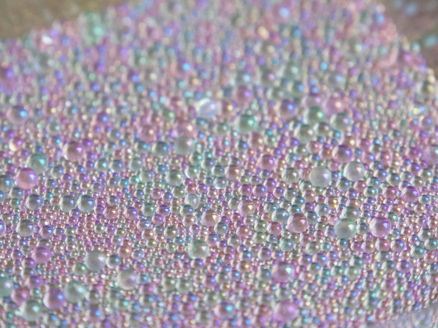 10g Glass Bubbles/ Glass balls for nail art/ Iridescent Holo Round Beads/ Resin crafts Deco Balls/ Translucent bubble
