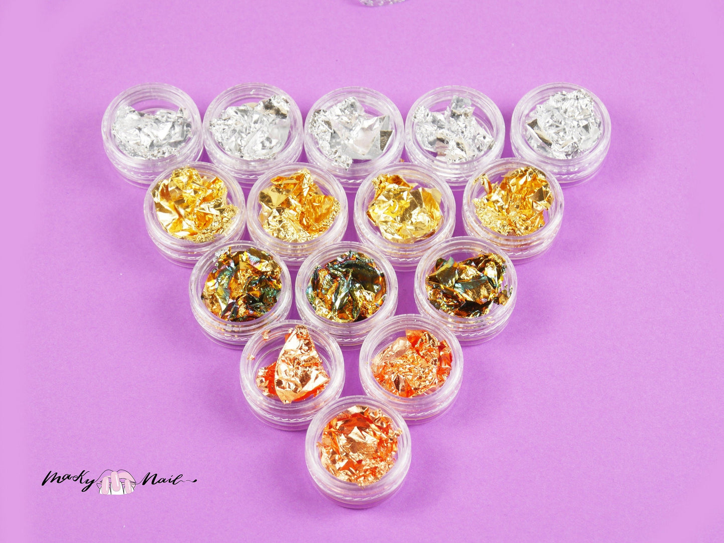 4 jar Gold foil paper nail art design supply/ nail foil flakes nail art/ gold foil silver foil cooper foil abalone shell Foil Chips