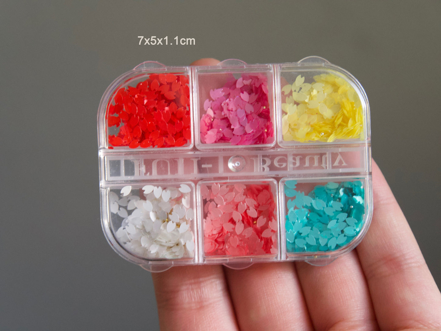 Sakura Flower Petal Chip Nail Decals/ Floral Petals nails Glitter