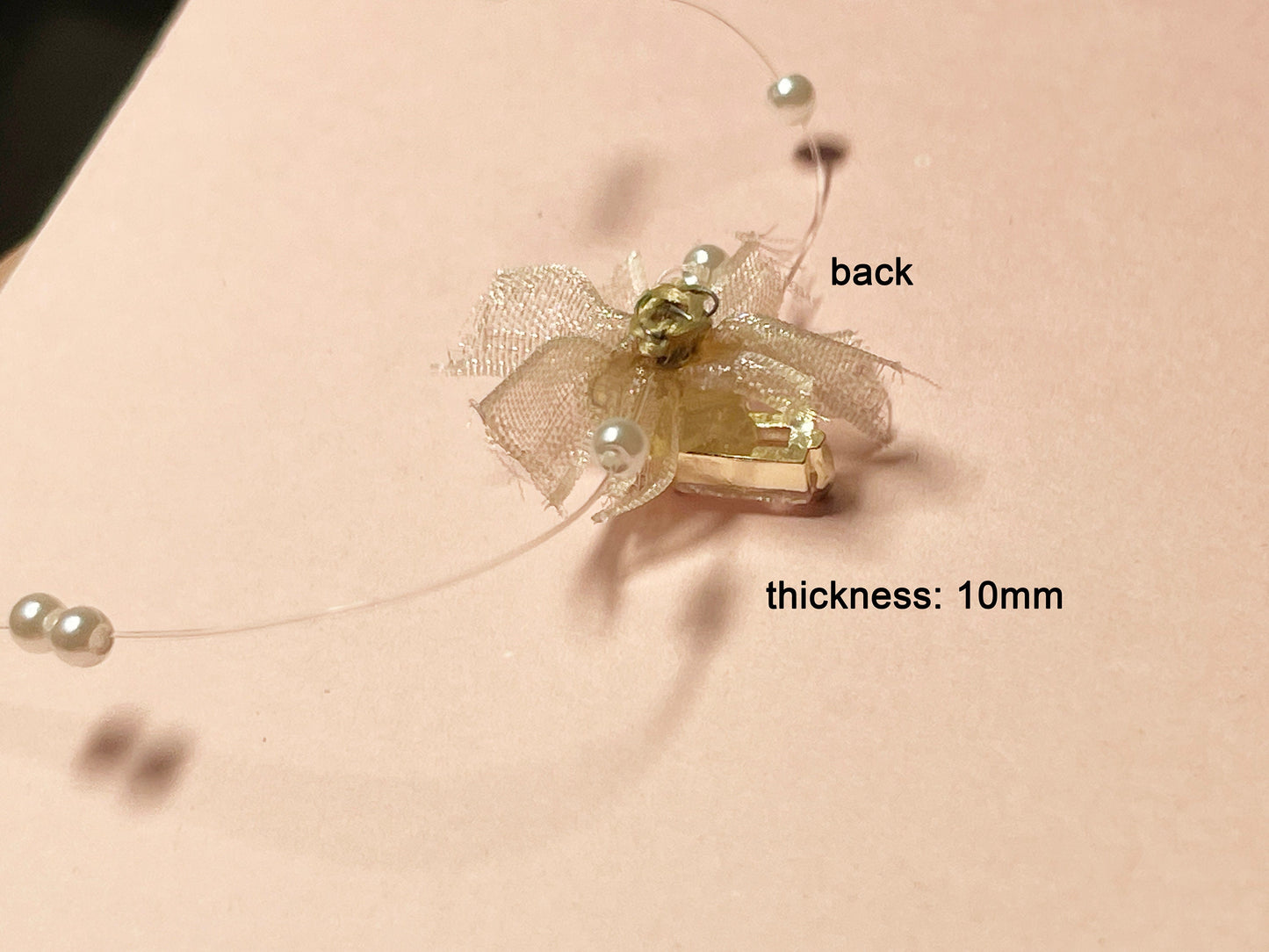 Lace Bow tIe Nail jewelry/ Handmade Dainty Bowknot with Zircons for Nail art