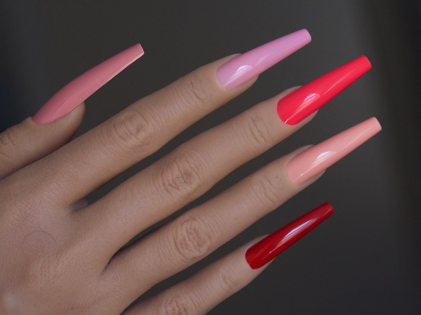 120 pcs Long Coffin Fake Nails