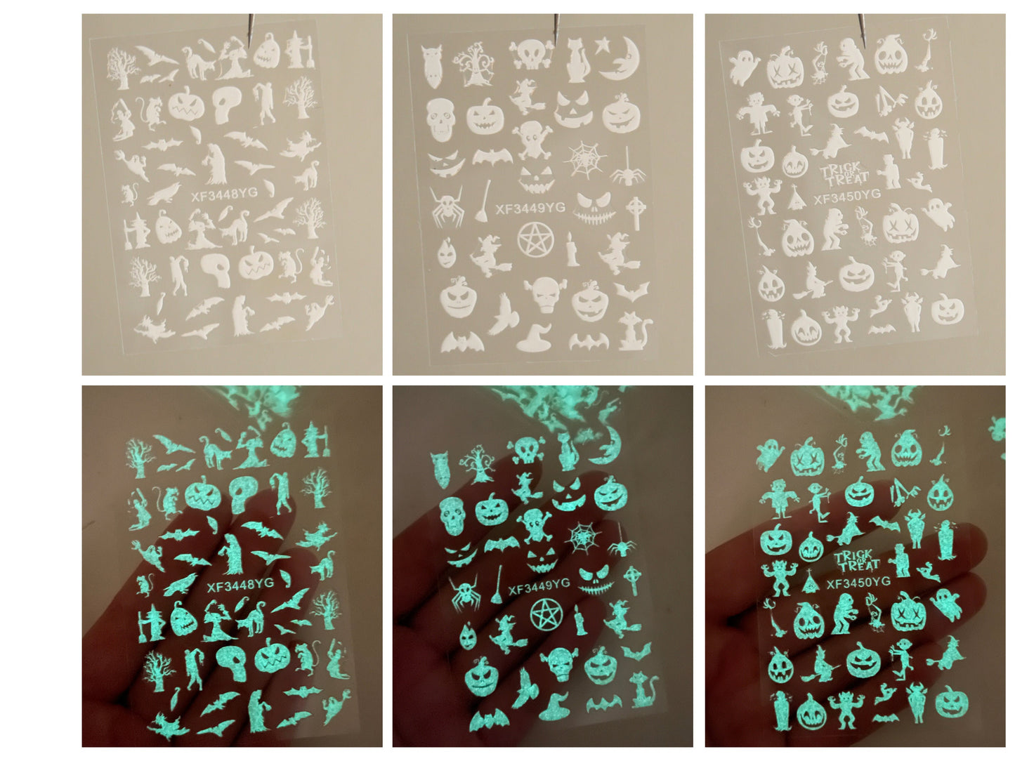 Halloween Glow in the dark Nail Sticker