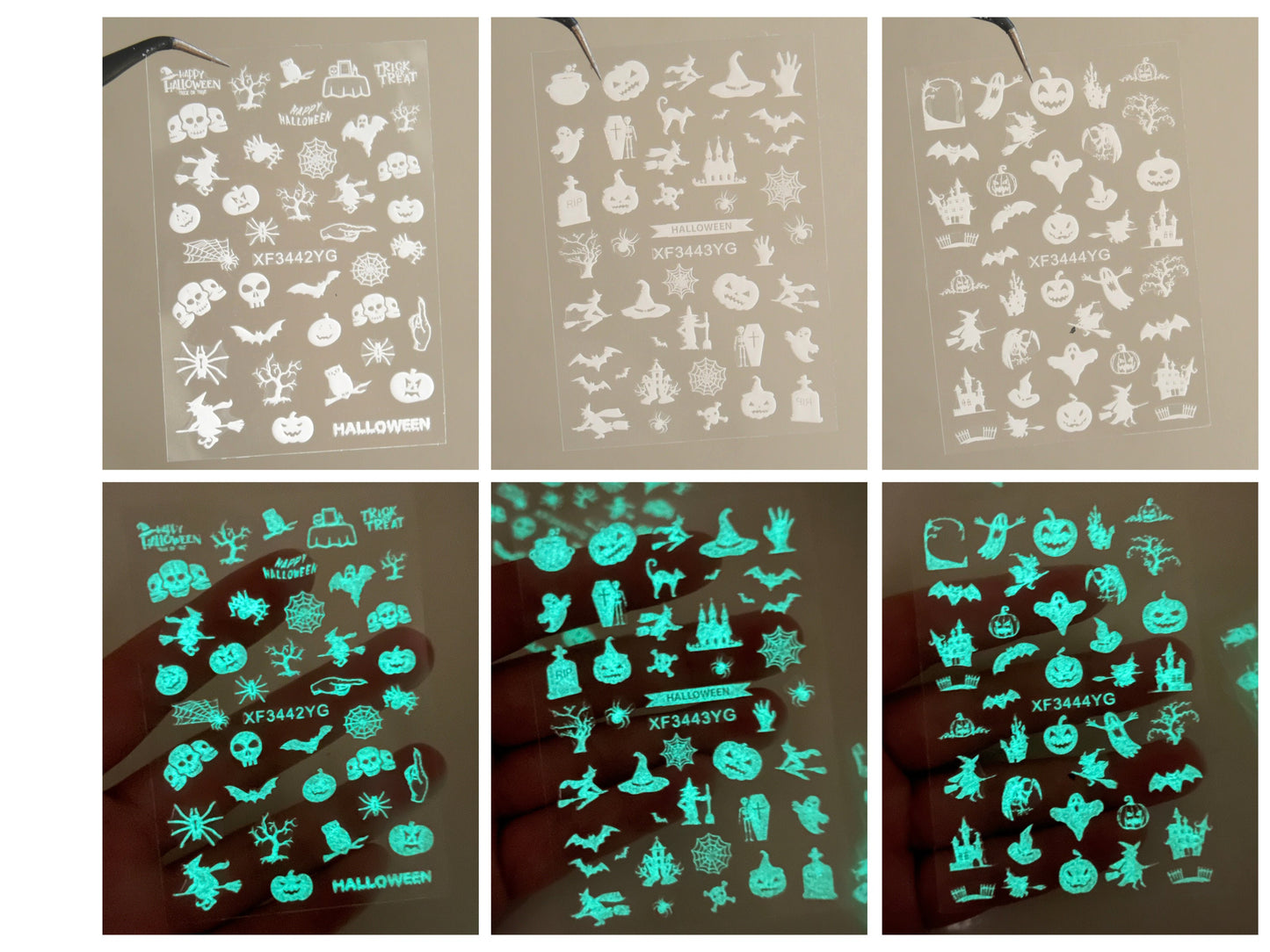 Halloween Glow in the dark Nail Sticker